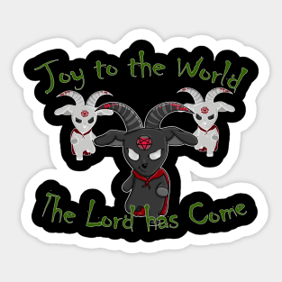 Hail Satan Christmas Goat Sticker